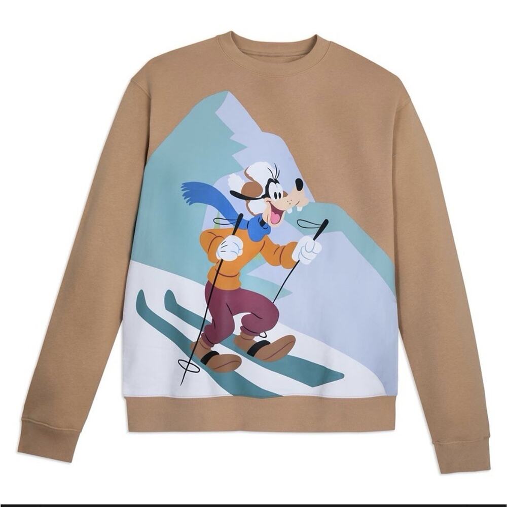 Disney Parks Goofy On Skis Unisex XS Holiday Homestead Pullover Sweatshirt